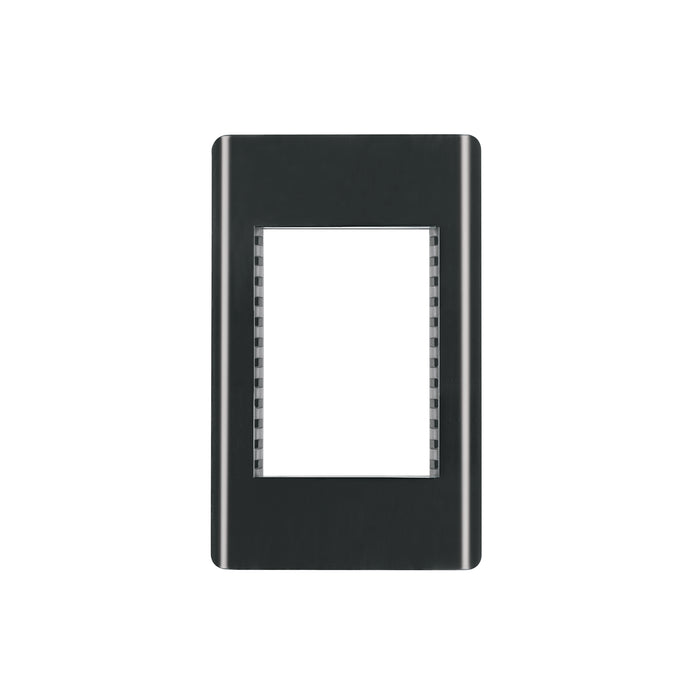 Placa negra de 1 ventana 3 módulos, línea Lisboa, VOLTECK
