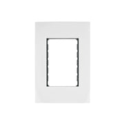 Placa 3 módulos de ABS, línea Oslo, color blanco, VOLTECK