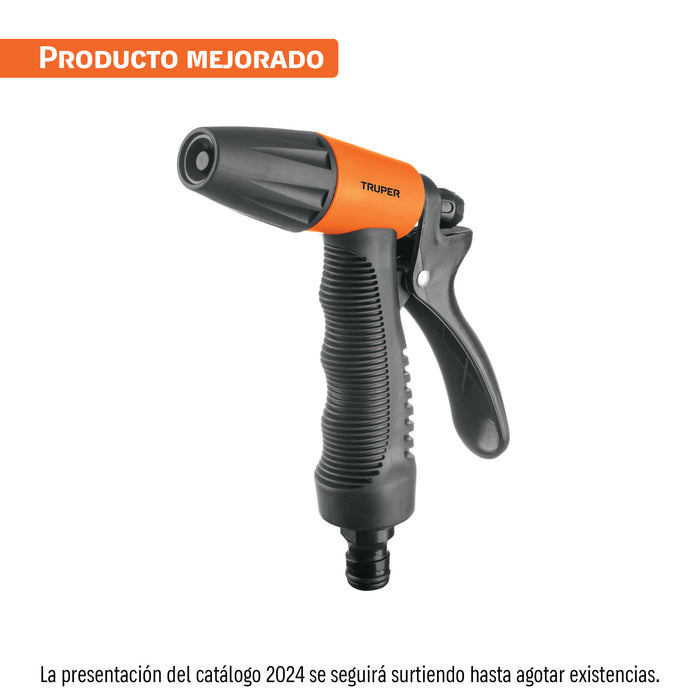 Pistola para riego de 2 funciones plástica con recubrimiento
