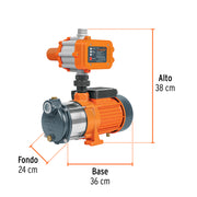 Bomba presurizadora multietapas 1/2 HP con control, TRUPER