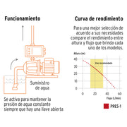 Bomba presurizadora jet hierro 1 HP con control, TRUPER