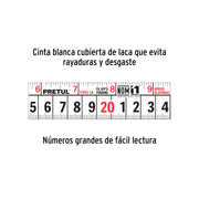 Flexómetro azul 3 m cinta 13 mm, en tarjeta, PRETUL