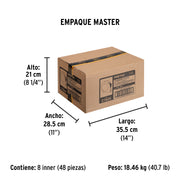 Flexómetro 8 m cinta 25 mm, en display box, PRETUL