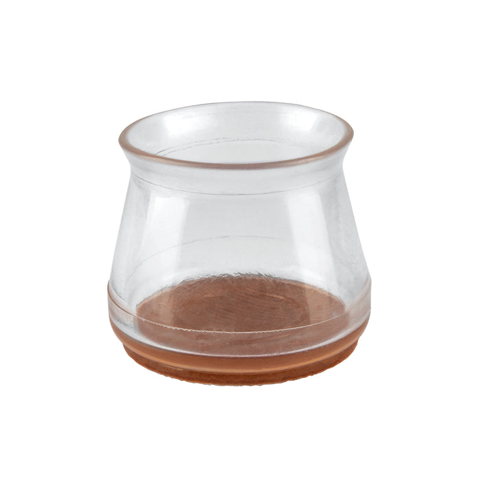 Caja con 24 protectores para patas de silla, transparente