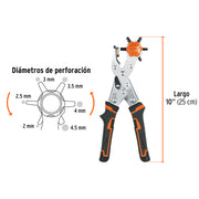 Pinza sacabocados 9' mango de PVC, TRUPER