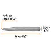 Punzón 5/8' para barrenar, largo 6-1/8', TRUPER