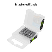 Estuche con 5 puntas de cruz PH1 largo 1', TRUPER EXPERT