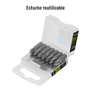 Estuche con 15 puntas de cruz PH2 largo 1', TRUPER EXPERT