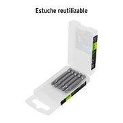 Estuche con 5 puntas de cruz PH2 largo 2', TRUPER EXPERT