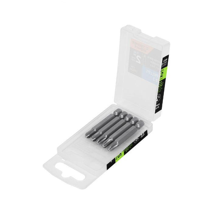 Estuche con 5 puntas de cruz PH3 largo 2', TRUPER EXPERT