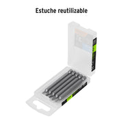 Estuche con 5 puntas de cruz PH0 largo 3', TRUPER EXPERT