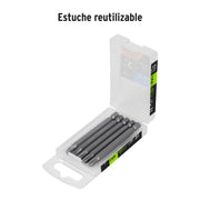 Estuche con 5 puntas de cruz PH3 largo 3', TRUPER EXPERT