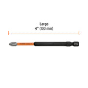 Estuche con 5 puntas de cruz PH2 de impacto largo 4'