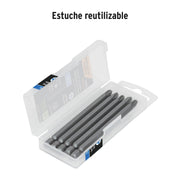 Estuche con 5 puntas de cruz PH3 largo 4', TRUPER EXPERT