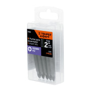 Estuche con 5 puntas pozidriv PZ2 largo 2', TRUPER EXPERT