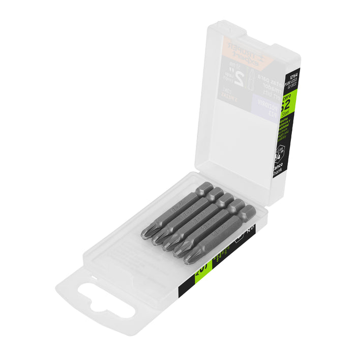 Estuche con 5 puntas pozidriv PZ3 largo 2', TRUPER EXPERT