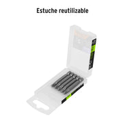 Estuche con 5 puntas pozidriv PZ3 largo 2', TRUPER EXPERT