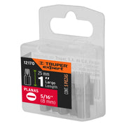 Estuche con 5 puntas planas de 5/16' largo 1', TRUPER EXPERT