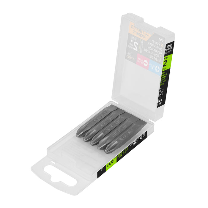 Estuche con 5 puntas dobles PH3 y 5/16' largo 2', EXPERT