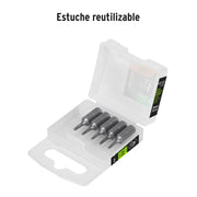 Estuche con 5 puntas torx T7 largo 1', TRUPER EXPERT