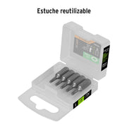 Estuche con 5 puntas torx T10 largo 1', TRUPER EXPERT