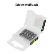 Estuche con 5 puntas torx T25 largo 1', TRUPER EXPERT