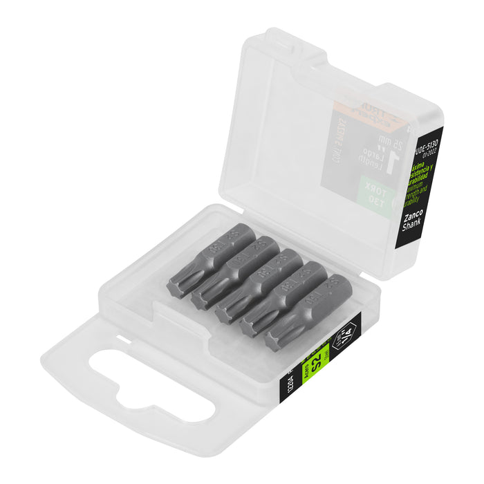 Estuche con 5 puntas torx T30 largo 1', TRUPER EXPERT