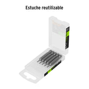 Estuche con 5 puntas torx T6 largo 2', TRUPER EXPERT