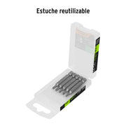 Estuche con 5 puntas torx T15 largo 2', TRUPER EXPERT