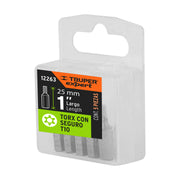 Estuche con 5 puntas torx T10 con seguro largo 1', EXPERT