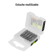 Estuche con 5 puntas torx T30 con seguro largo 1', EXPERT