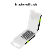 Estuche con 5 puntas torx T10 con seguro largo 2', EXPERT