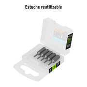 Estuche con 5 puntas hexagonales de 2 mm largo 1', EXPERT