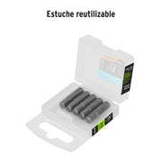 Estuche con 5 puntas hexagonales de 6 mm largo 1', EXPERT