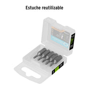 Estuche con 5 puntas hexagonales de 3/32mm largo 1', EXPERT