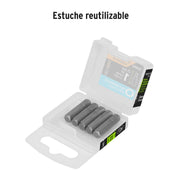 Estuche con 5 puntas hexagonales de 1/4mm largo 1', EXPERT