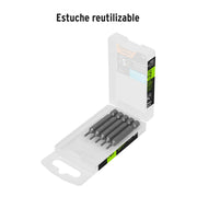 Estuche con 5 puntas hexagonales de 4 mm largo 2', EXPERT