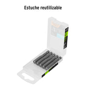 Estuche con 5 puntas hexagonales de 8 mm largo 2', EXPERT