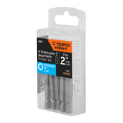 Estuche con 5 puntas hexagonales de 1/8mm largo 2', EXPERT