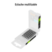 Estuche con 5 puntas hexagonales de 1/8mm largo 2', EXPERT