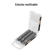 Estuche con 3 puntas bristol M12 largo 3', TRUPER EXPERT