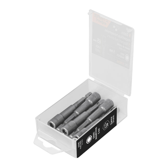 Estuche con 5 dados magnéticos de 5 mm largo 2-1/2', EXPERT