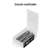 Estuche con 5 dados magnéticos de 5 mm largo 2-1/2', EXPERT