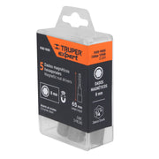 Estuche con 5 dados magnéticos de 8 mm largo 2-1/2', EXPERT