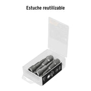 Estuche con 5 dados magnéticos de 8 mm largo 2-1/2', EXPERT