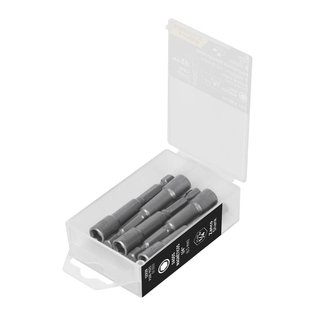 Estuche con 5 dados magnéticos de 1/4' largo 2-1/2', EXPERT