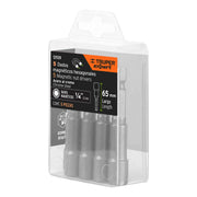 Estuche con 5 dados magnéticos de 1/4' largo 2-1/2', EXPERT