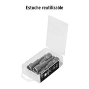 Estuche con 5 dados magnéticos de 3/8' largo 2-1/2', EXPERT