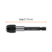 Extensión magnética 3'', para puntas, cambio rápido, EXPERT