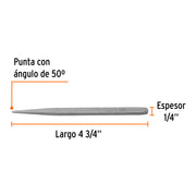 Punzón 1/4' para marcar, largo 4-3/4', TRUPER
